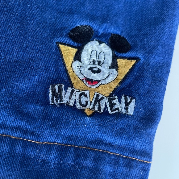 Vintage Mickey Jean Shorts by Mickey Unlimited with embroidered Mickey Mouse 40 - Picture 4 of 4